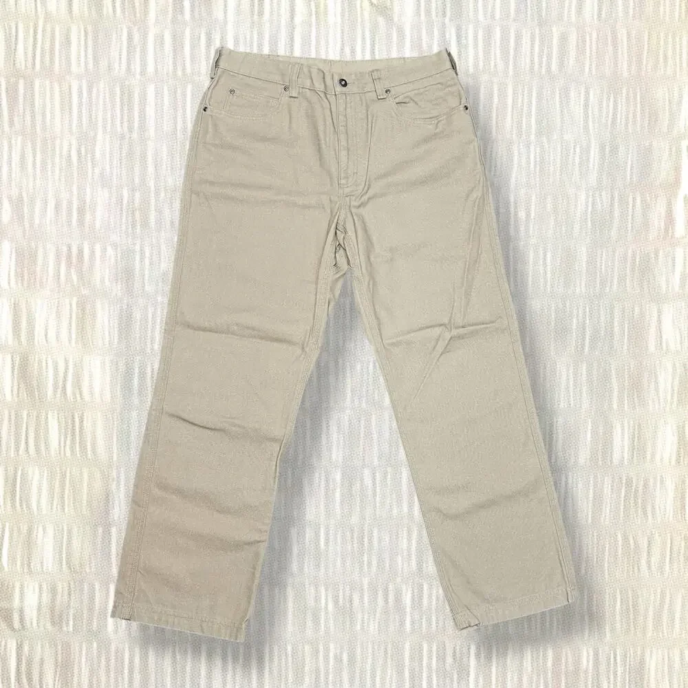 Duluth Trading Co. Men’s Canvas Work Pants Khaki - Size 36x30